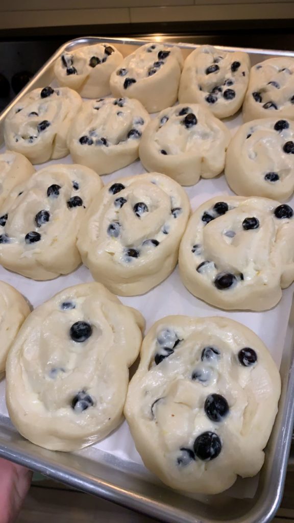 Unbaked Blueberry Cheesecake Rolls 