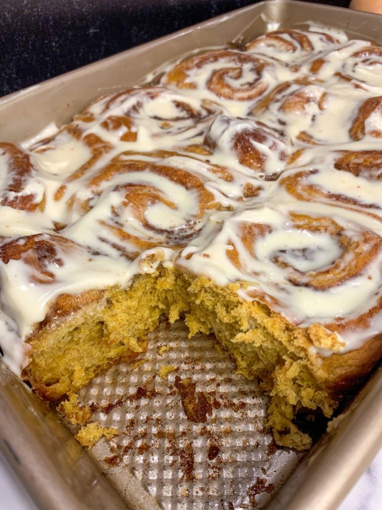 Pumpkin Spice Cinnamon Rolls 